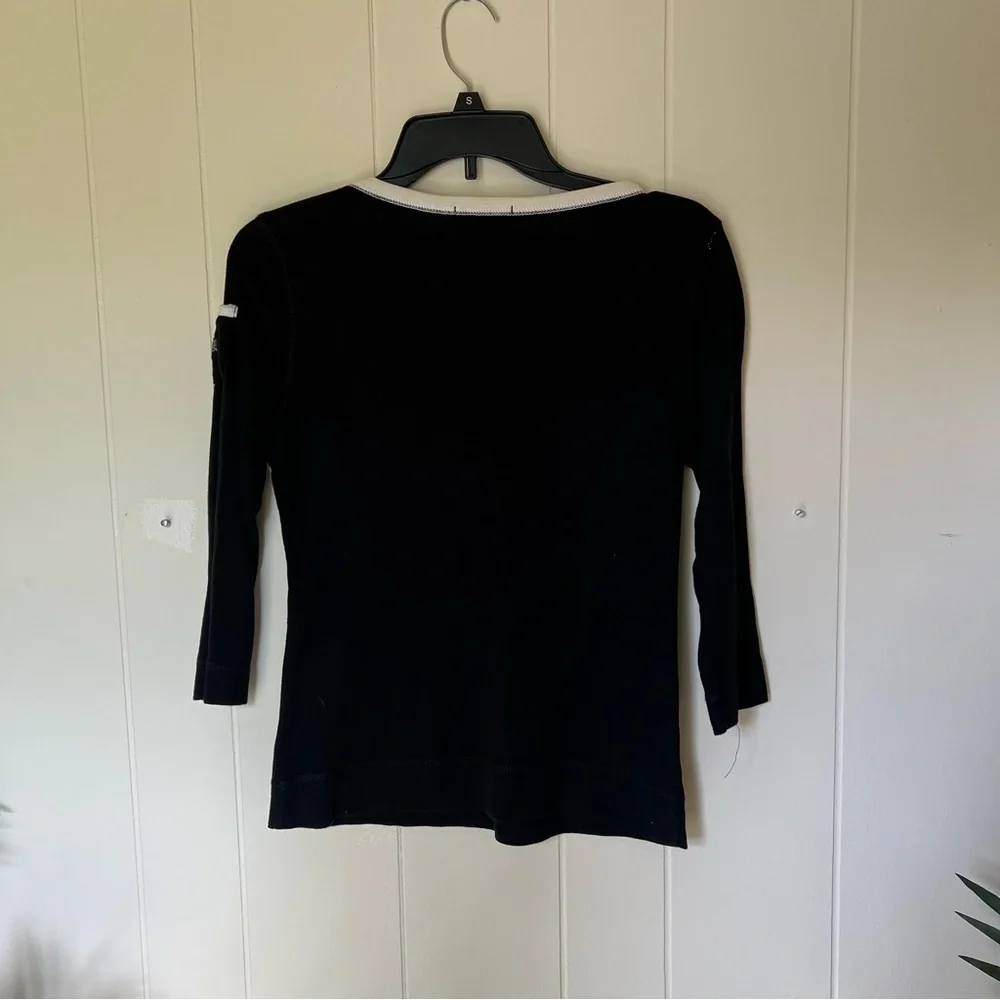 Lauren Jeans Co. Black and White Knit Top - Picture 5 of 5